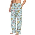 thumbnail image 2 of Xecao Rabbit Burger Coffee Men's Straight Lounge Pajama Pants: The Ultimate in Comfortable Sleepwear, 2 of 9