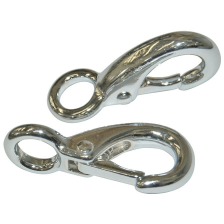 Pack of 2 Silver Contemporary Solid Baby Snaps 4"