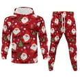 thumbnail image 4 of Christmas Jogging Suits For Men 2 Piece Set Funny Xmas Graphic Loose Fit Hoodie Sweatshirt And Joggers Sweatpants Sets Comfortable Fall Winter Lounge Sport Suit Set With Pocket, 4 of 9