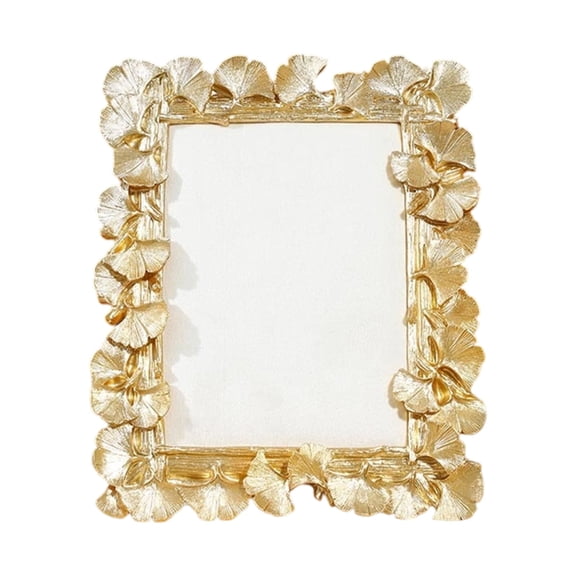 Luxurious Resin Jewelry Display Stand Golden Photo Frame Earring Tray Compact Home Boutique Decors