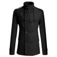 thumbnail image 6 of QHFBli Regular Fit Mens Trench Coat Men's Casual Trench Coat Long Slim Fit Business Overcoat Jacket Outerwear Black M, 6 of 6
