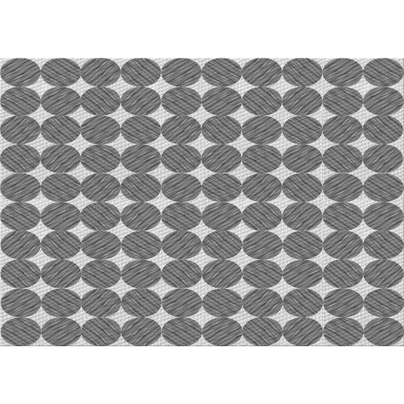 Ahgly Company Indoor Rectangle Patterned Gray Cloud Gray Area Rugs, 7' x 9'