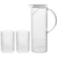 thumbnail image 2 of 1 Set Pitcher with Lid Water Jug Iced Tea Jug Clear Pitcher with Water Cups Beverage Pitcher with Lid, 2 of 9