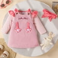 thumbnail image 2 of Zshosam Baby Girl Outfits Fall Baby Girl Clothes Newborn Fall Winter Outfit Ruffled Long Sleeve Romper Lace Dress Skirt Set Size 6 9 Months,(Pink 6-9 Months), 2 of 8