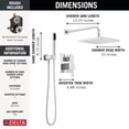 thumbnail image 3 of Delta 342701 Modern Square Non Shared Function Shower System Package - Black, 3 of 8
