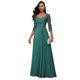 thumbnail image 1 of Vestido Loyeloy Peacock Lace Mother of the Bride Chiffon Aline, 1 of 7