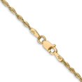 thumbnail image 4 of Diamond2Deal 14K Yellow Gold 1.8mm Extra Light Diamond-cut Rope Chain Necklace for Women 20", 4 of 6