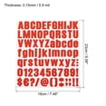 thumbnail image 2 of Kit de calcomanías de letras y números autoadhesivas de vinilo Uxcell, 10 colores, 81 piezas, 10 hojas, 2 of 5