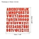 thumbnail image 2 of Kit de calcomanías de letras y números autoadhesivas de vinilo Uxcell, 10 colores, 81 piezas, 10 hojas, 2 of 5