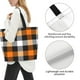 thumbnail image 3 of Disketp Orange Plaid Bolsa Tote Estampada para Mujer, Bolso de Hombro y de Mano para Compras y Viajes, 3 of 8