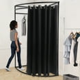 thumbnail image 4 of Wildnix Portable Fitting Room with Curtain, Freestanding Design, Modern Iron Frame, Easy Setup, Privacy Protection for Clothing Stores and Homes, 4 of 6