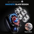 thumbnail image 3 of StyleCraft Ace 7X Rotary Bald Head Shaver Cordless Electric Razor for Men, Ultra-Close Foil Shaver, USB Rechargeable, 3 of 9