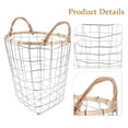 thumbnail image 3 of Panier de Rangement Tissé Panier à Déchets de Table Panier Décoratif en Fil de Fer Panier à Jouets, 3 of 5