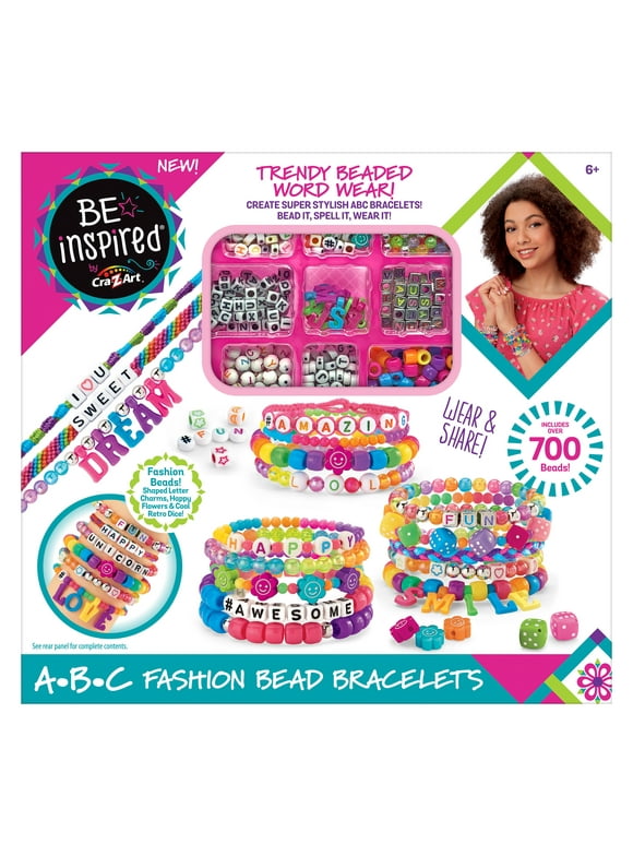 Cra-Z-Art Be Inspired ABC Fashion Bead Bracelet Studio, 800+ Multi-Color Beads