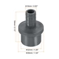 thumbnail image 2 of Uxcell Reducer Pipe Fitting 32x16mm, 3 Pack Straight Coupling Connector, Grey, 2 of 6