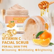 Mooyam Vitamin C Face Scrub, Exfoliating Facial Wash with Retinol 3.5oz