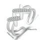 thumbnail image 4 of Anillo abierto para mujer, elegante esposa, novia, joyería de mano para fiesta, regalo de aniversario de boda, accesorios de disfraz para mujer Ropa, zapatos y accesorios Miscelánea Silber Minnieouse AP010849-02, 4 of 6