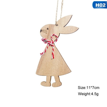 KABOER Creative 3 Pcs\/Set 2019 New Arrival Wooden Easter Bunny Hanging Ornament Cute Rabbit Easter Decoration Home Decor Children
