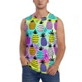 thumbnail image 1 of KLL Graffiti Pineapples Print Workout Tank Tops Gym Sleeveless Fitness Muscle Tee-X-Large, 1 of 7