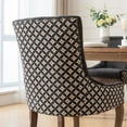 thumbnail image 6 of PORKISS Dining Chairs Set of 2, Thickened Fabric Chairs with Solid Wood Legs, Modern Upholstered Dining Chairs, Black, 6 of 11