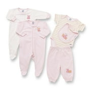 Gerber - 5-Piece Organic Cotton Babywear Set - Newborn Girl