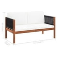 thumbnail image 4 of vidaXL Garden Sofa 2-Seater Solid Acacia Wood, 4 of 5