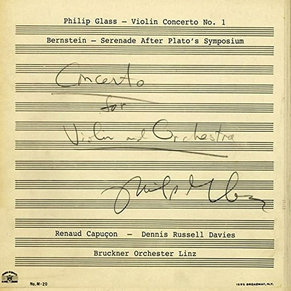 Glass / Bernstein / Capucon,Renaud - Glass: Violin Concerto No.1; Bernstein: Serenade - Music & Performance - CD