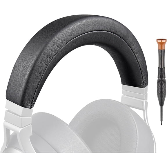 SOULWIT Protein Leather Headband Cover for Corsair Virtuoso RGB Wireless XT SE Gaming Headphones, Replacement Headstrap Pad Repair Part - Black