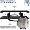 thumbnail image 3 of CD Storage Bags (4 Pack) - Transparent PVC Media Storage - Water Resistant CD Holder Case with Handles - Clear Plastic Carrying Game Bag Storage for CDs, Albums, Video Games, Books - Stock Your Home, 3 of 8