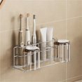thumbnail image 5 of Stainless Steel Wall Mounted Toothpaste Toothbrush Holder Bathroom Organizer 4 Cup, 5 of 9