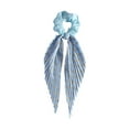 thumbnail image 2 of Coleteros ligeros con lazo para el pelo para damas, mujeres y niñas, ideales para regalar en fiestas navideñas. Azul, 2 of 8