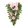 thumbnail image 1 of Chinese Easter Bunny Spring Wreath Rabbit Wreath Front Door Spring Decoration Easter Wreath Hanging Artificial Flower Garland Art Craft Holiday Decor, 1 of 3