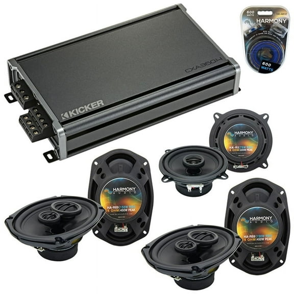 Fits Dodge Caravan 2002-2007 Speaker Upgrade Harmony (2)R69 R5 & CXA360.4 Amp