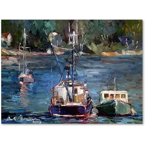 Trademark Fine Art Richard Wallich Waiting to Ride Canvas Wall Art - 14x19