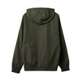 thumbnail image 2 of Men's Hooded Windbreaker Zip Anorak Jacket Pullover, 2 of 6
