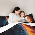 thumbnail image 5 of Homewish Music Guitar Bedding Comforter Set 2pcs for Female Men Adults,Abstract Musical Instrument Twin Comforter Sets Microfiber,Blue Orange Breathable Bedding Set,Ultra Soft Home Decor, 5 of 8