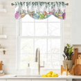 thumbnail image 3 of Easter Eggs Tie Up Valance Curtains for Windows, Kitchen Curtains Window Treatments, Spring Watercolor Bunny Eucalyptus Leaf Short Window Shades Valances for Bedroom Bathroom Cafe 42"x18", 3 of 8