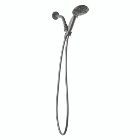 MAINSTAYS 5-SETTING HANDHELD SHOWER HEAD, MATTE BLACK