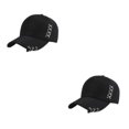 thumbnail image 4 of Thinsony Breathable Fabric Sweat-absorbing Cap With Rings For Comfortable Fit All Day Ring Baseball Cap Hat Wide Application Black 2Set, 4 of 6