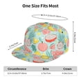 thumbnail image 2 of Flat Bill Trucker Hats for Women Men - Bright Peach Adjustable Flat Baseball Cap Snapback Hats Dad Hats for Men, 2 of 7