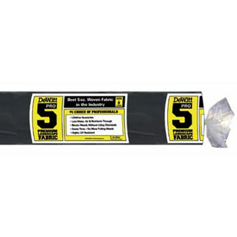 DeWitt Pro 5 Heavy Duty Garden Weed Control Material Cover, 5oz 5