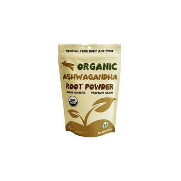Cherie Sweet Heart, Organic Ashwagandha Root Powder, Resealable Zip Lock Pouch, 100% Raw from India, Perfect for Cooking, Smoothies, Lattes & Tea, Vegan & Gluten free