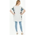 thumbnail image 2 of HAPPY BAY Women's Beachwear Swimsuit Coverups for Women Summer Swim Beach Dress Cover ups for Swimwear Women Loose Party Bathing Suit 1X-2X White, Flower, 2 of 5