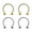 Steel, variant on Pair of Horseshoe Eyebrow Ear Cartilage Piercings Ion Plated Gold 18 Gauge 10mm