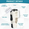 thumbnail image 2 of Yayeee 40oz Double-Wall Insulated Stainless Steel Tumbler with Handle Bottle, Cute Cartoon Cats, 2 of 8