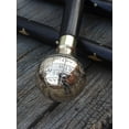 thumbnail image 2 of NAUTICALMARTUS Antique Brass Globe Head Handle Wooden Vintage Style Walking Stick Designer Cane, 2 of 4