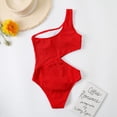 thumbnail image 5 of Inadays Women's One Piece Swimsuit One-Shoulder Swimwear Waist Cutout Swimsuit, 5 of 8