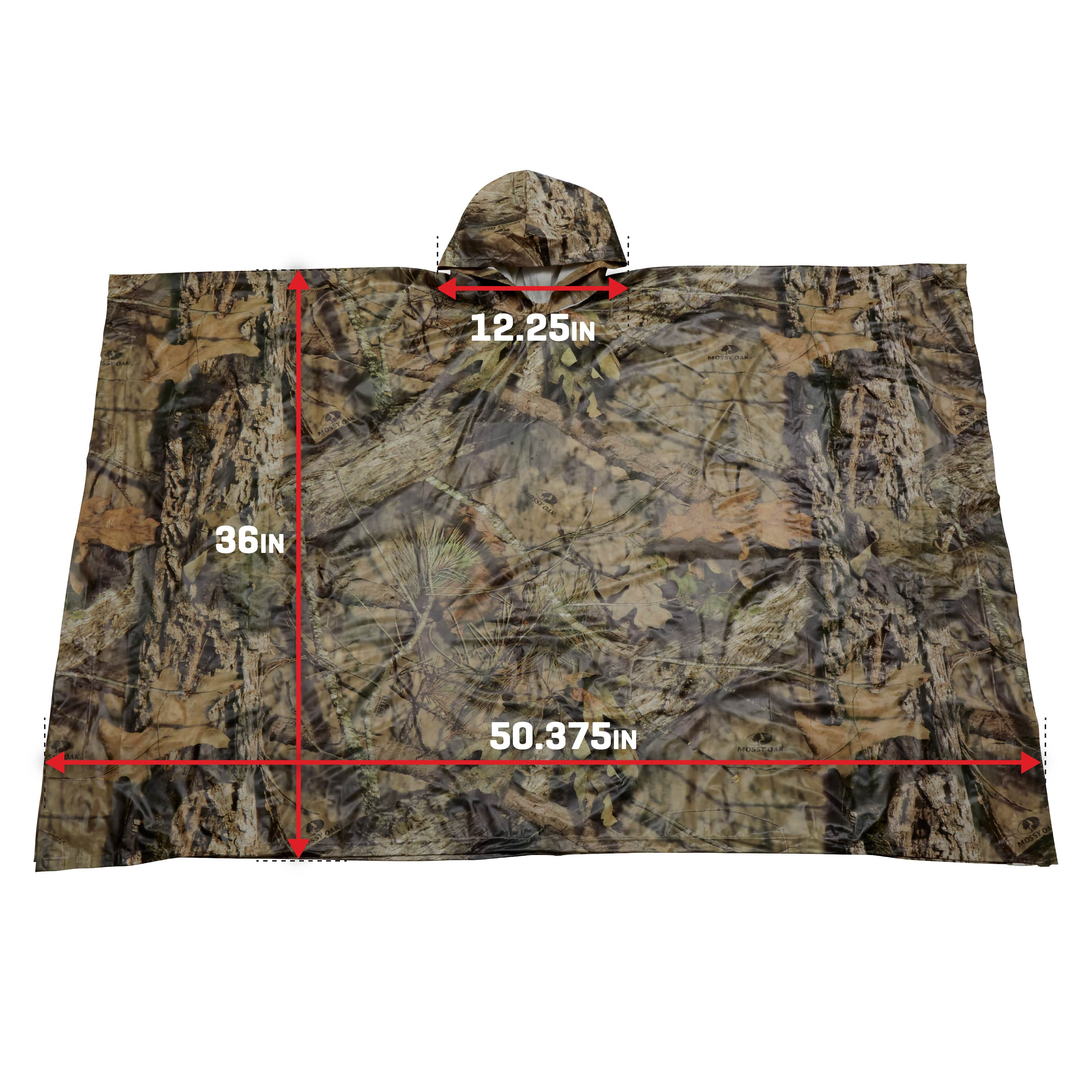 (2 pack) Allen Company Rain Poncho - Lightweight Water Resistant - Mossy Oak Break-Up Country Camo