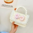 thumbnail image 2 of Ristpal Purse, Kids Purse Sunglasses with Pearl Bow,Gift for 3-12 Year Old Birthday Gift, Princess Handbags,Crossbody Bag(White), 2 of 6