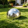 thumbnail image 4 of YuanGuangQ Stainless Steel Semi Circular Ball, Metal Gazing Sphere for Table Decor, Decorative Polished Ornament for Room Shelf Centerpiece, 4 of 6